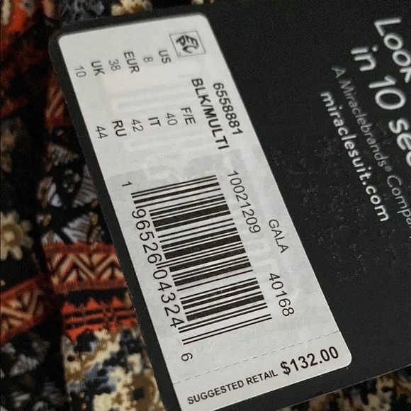 Miraclesuit Zwina Gala Swim Tankini Top - Size 8 -  NEW - Picture 8 of 15